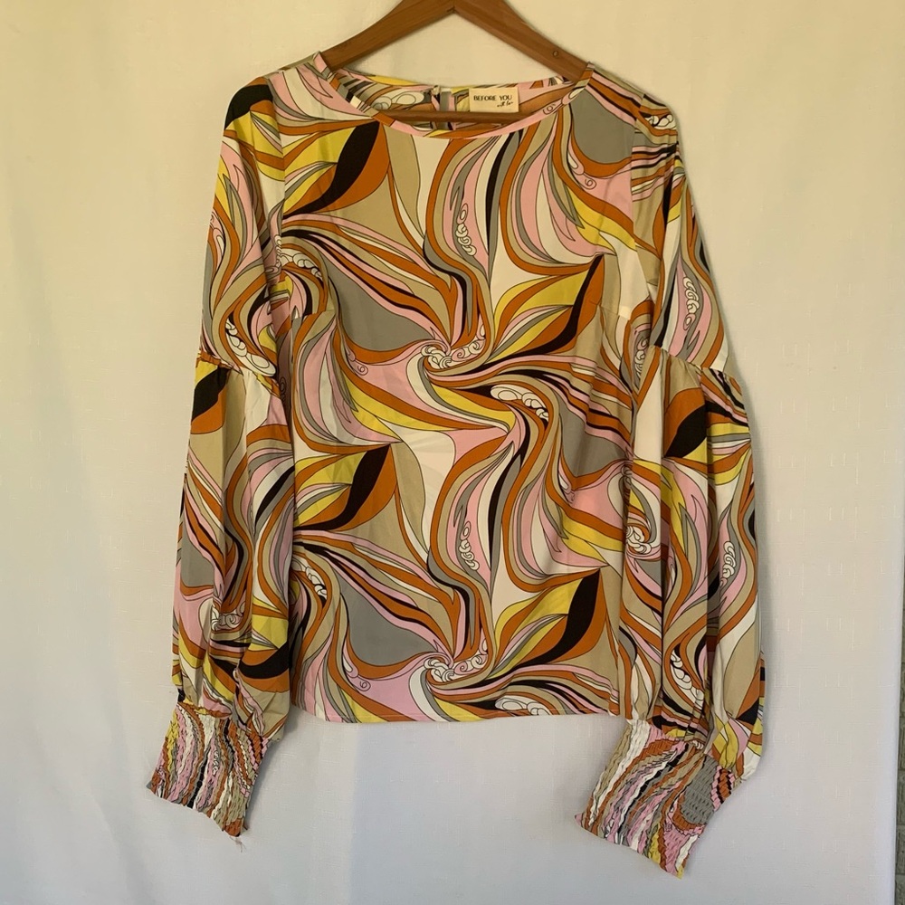 BEFORE YOU Boutique Blouse Top LARGE